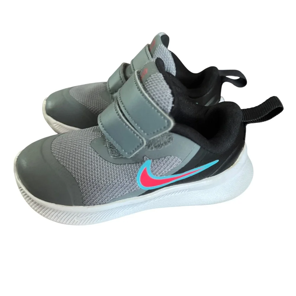 Nike Star Runner 3 Boys Toddler Shoes Size 5C Hook & Loop